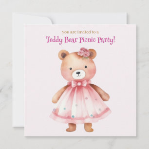 Teddybär-Picknick-Party Einladung