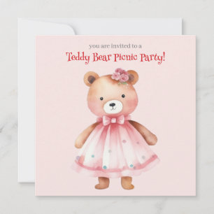 Teddybär-Picknick-Party Einladung