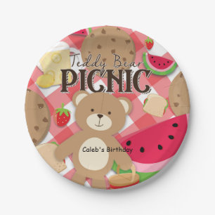 Teddybär-Picknick-Sommer-Geburtstagsfeier Benutzer Pappteller