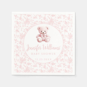 Teddybär Pink Cick Mädchen Duschpapier Serviette