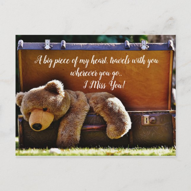 Teddybär Postkarte (Vorderseite)
