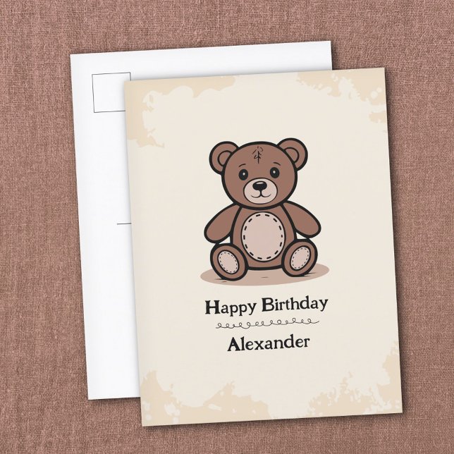 Teddybär Postkarte (Teddy Bear Postcard)