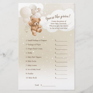 Teddybär-Ratespiel Flyer
