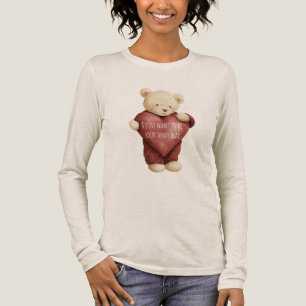Teddybär rotes Herz Tri-Blend Shirt