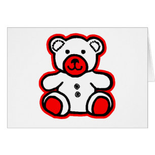 Teddybär rotes weißes jGibney das MUSEUM Zazzle
