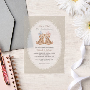 Teddybär, Schleife, beigefarbene Punkte, Geschlech