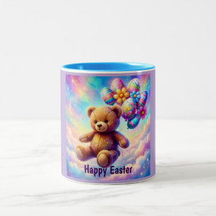 TEDDYBÄR SCHWEBEND ~ ZWEIFARBIGE TASSE