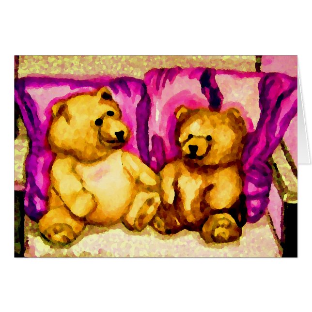 Teddybär spricht CricketDiane Kunst u. Entwurf (Vorderseite (Horizontal))