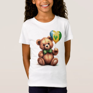 Teddybär & St. Vincent und die Grenadinen-Flagge T-Shirt