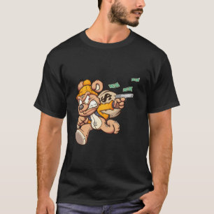 Teddybär stiehlt eine große Tasche Geld T-Shirt