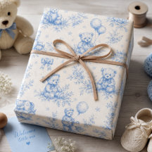Teddybär-Toile Blau Vintage-Kinderzimmer 