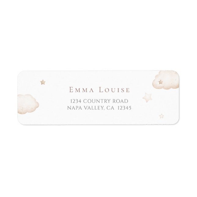 Teddybär über der neutralen Mond-Babydusche (Vorne)