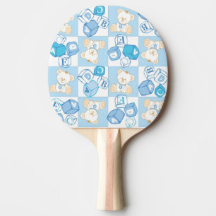 Teddybär überprüftes Muster Tischtennis Schläger