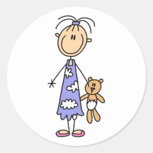 Teddybär-Umarmungs-Freund-Aufkleber Runder Aufkleber
