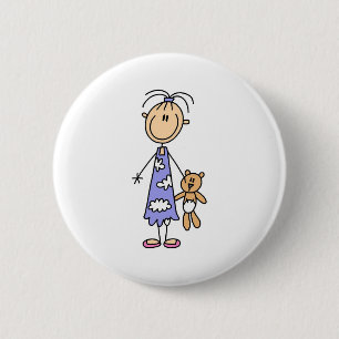 Teddybär-Umarmungs-Freund-Knopf Button