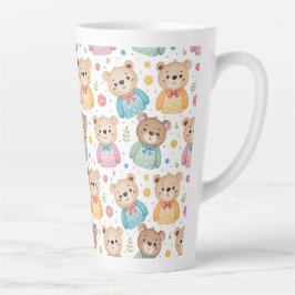 Teddybär und Blumen Milchtasse