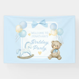 Teddybär und Rockpferd Banner