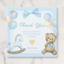 Teddybär und Rockpferd Geschenkanhänger