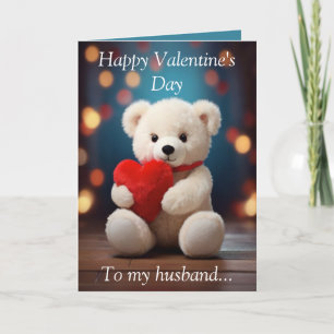 Teddybär Valentinstagskarte für den Ehemann Feiertagskarte