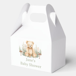 Teddybär-Wald-Geschenkbox Salbei Geschenkschachtel