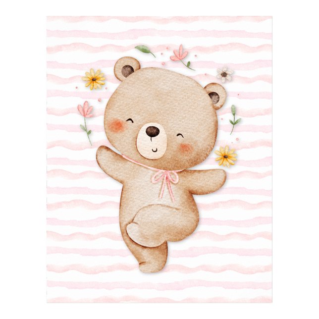 Teddybär Wandkunst Poster Happy Dance Poster (Teddy bear wall art poster Happy dance poster)