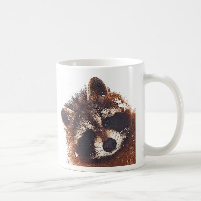 Teddybär-Waschbär-Kaffee X 2 Kaffeetasse (Rechts)