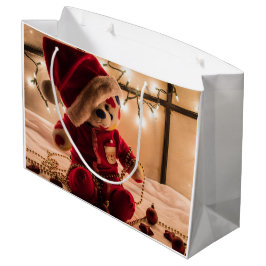Teddybär-Weihnachtsgeschenk-Tasche Große Geschenktüte
