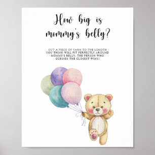 Teddybär - wie groß ist Mamas Bauch Spiel Poster
