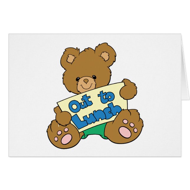 Teddybär zum Mittagessen (Vorderseite (Horizontal))