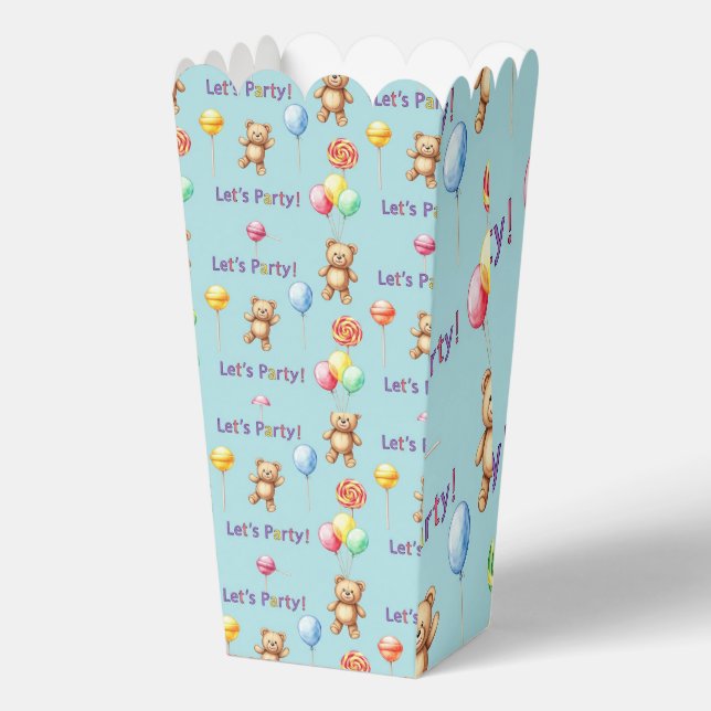 Teddybären, Ballons und Bonbons von Natasha Us Geschenkschachtel (Vorderseite)