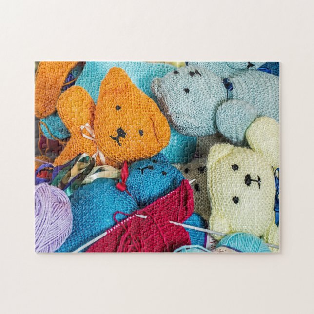 Teddybären-Foto Puzzle (Horizontal)