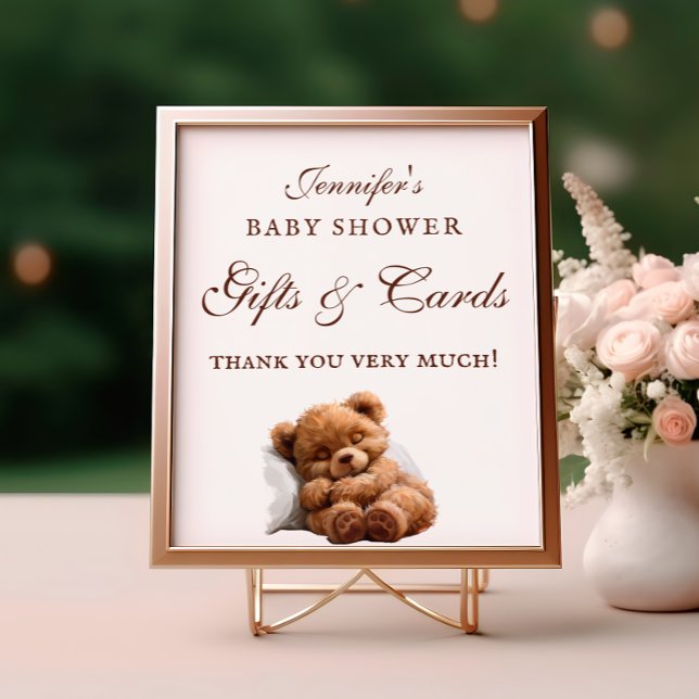 Teddybären-Geschenke und Karten zum Schlafen Poster (Von Creator hochgeladen)