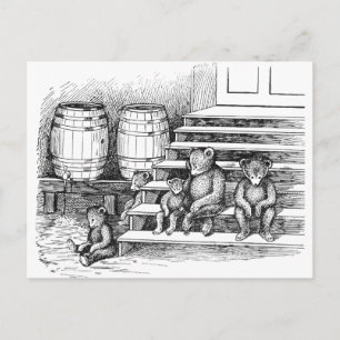 Teddybären haben zu viel Apfelwein getrunken Postkarte