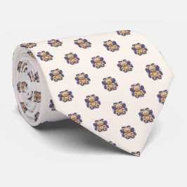 Teddybären in violetten Blütenblättern, Krawatte