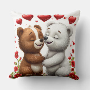 Teddybären mit Liebe Kissen