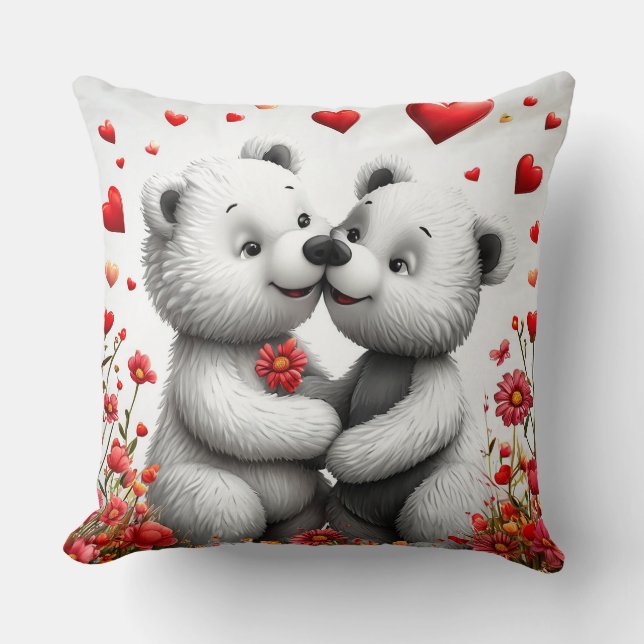 Teddybären mit Liebe Kissen (Vorderseite)
