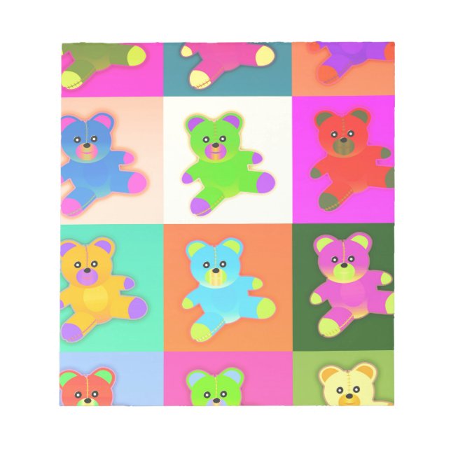 Teddybären Notizblock (Vorderseite)