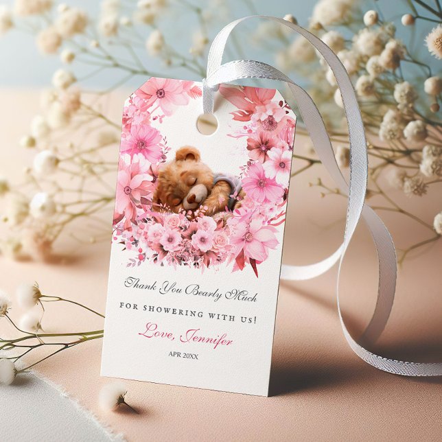 Teddybären-Push Danke Geschenkanhänger (Von Creator hochgeladen)