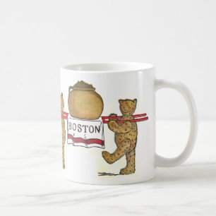 Teddybären und Topf mit Boston Baked Beans Tasse