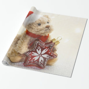 Teddybären-Weihnachtsmannmütze, Urlaub Geschenkpapier