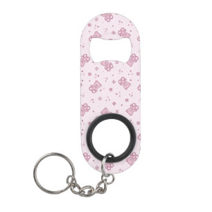 Teddybärhintergrund Rosa Schlüsselanhänger Flaschenöffner
