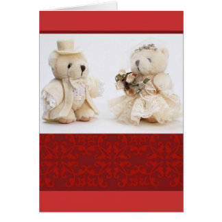 Teddybärhochzeit Karte