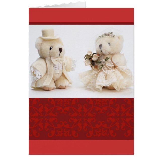 Teddybärhochzeit Karte (Vorne)