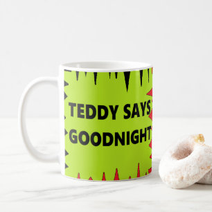 Teddybear Teddy sagt gute Nacht Spaß gemischte Far Kaffeetasse