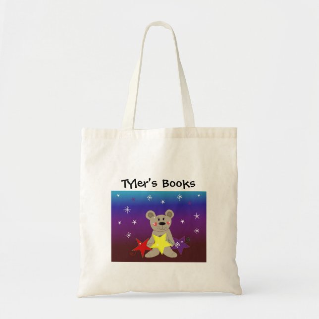 Teddybear with Stars Book Bag Tragetasche (Vorne)