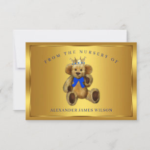 Teddypflegeprinz-Babyshower-Dankeskarten Dankeskarte