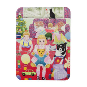 Teddy's Christmas Pajamas Magnet