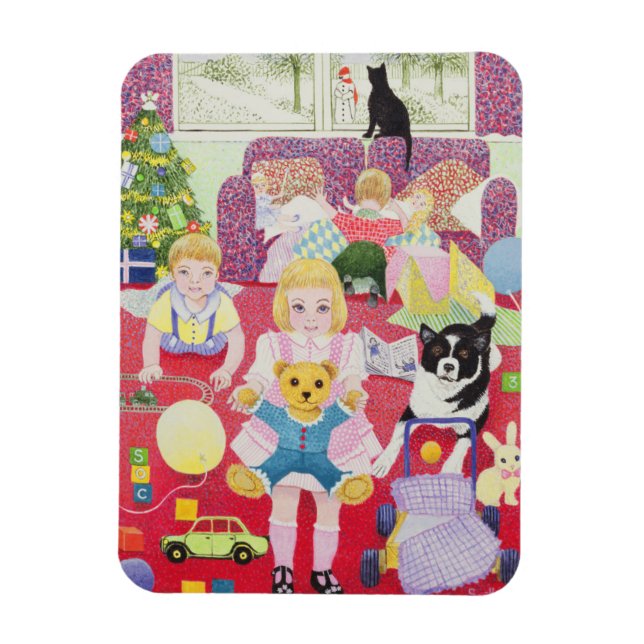 Teddy's Christmas Pajamas Magnet (Vertikal)