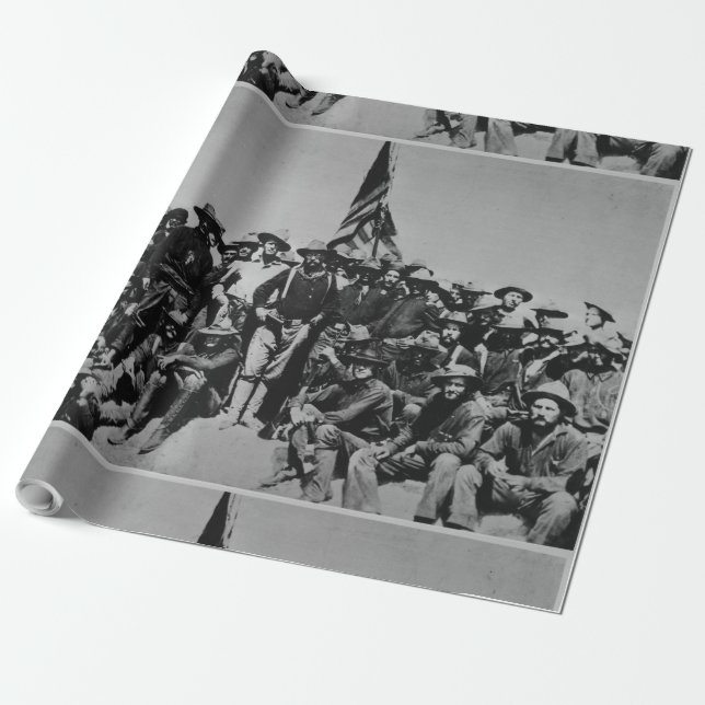 Teddy's Colts Teddy Roosevelt Rough Riders 1898 Geschenkpapier (Ungerollt)