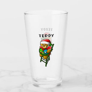 Teddys des Weihnachtsmanns Glas